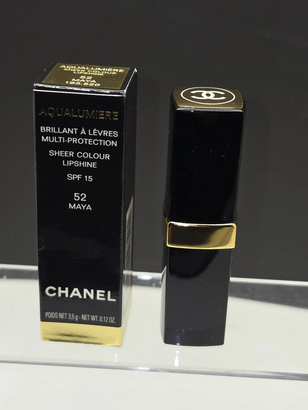 RARE CHANEL AQUALUMIÈRE LIPSHINE- 52 
